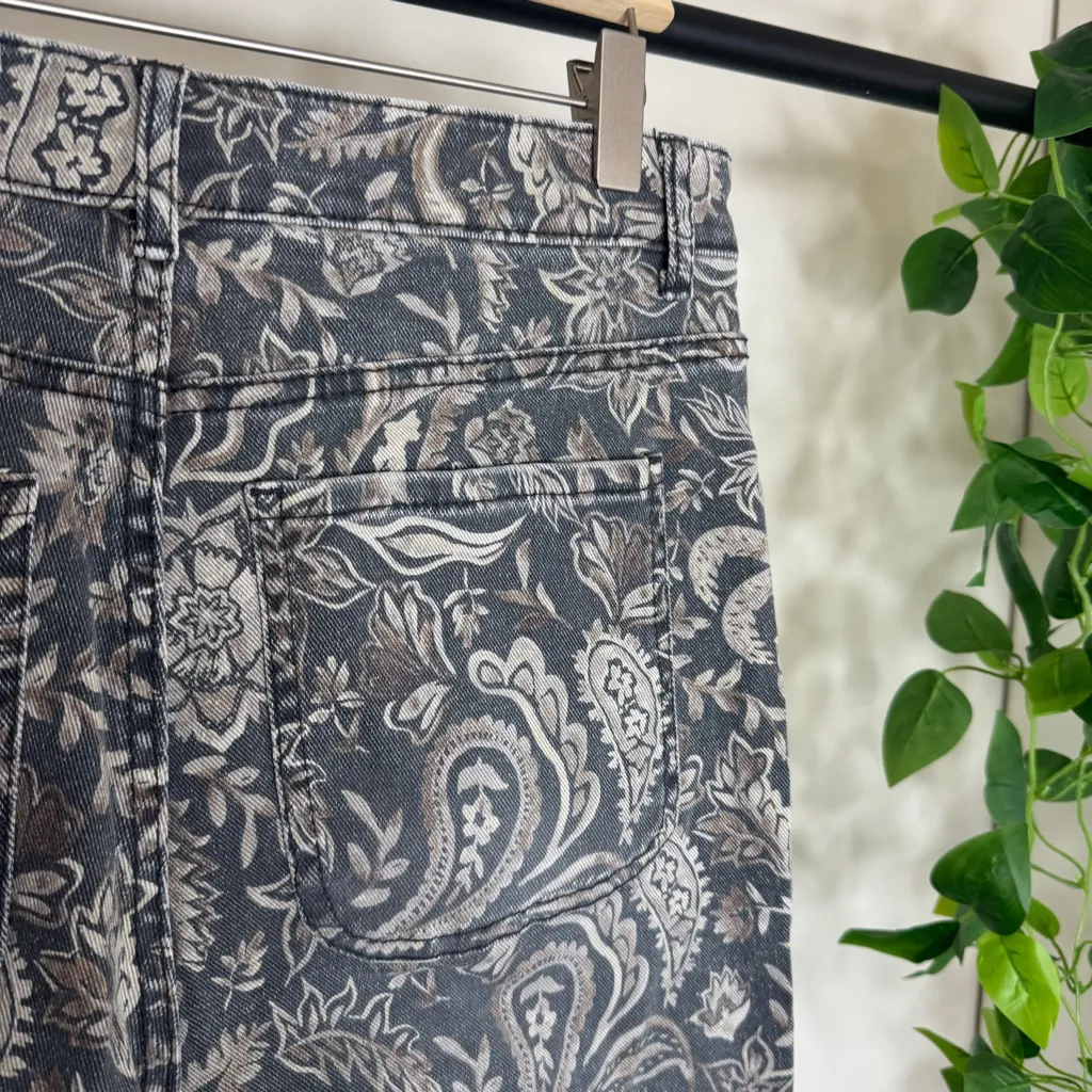 LOGO by Lori Goldstein Boho Paisley Print Relaxed Straight Leg Pants size 6 - Image 7