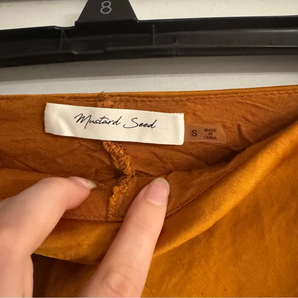 Mustard Seed Orange Mini Skater Skirt - Image 3