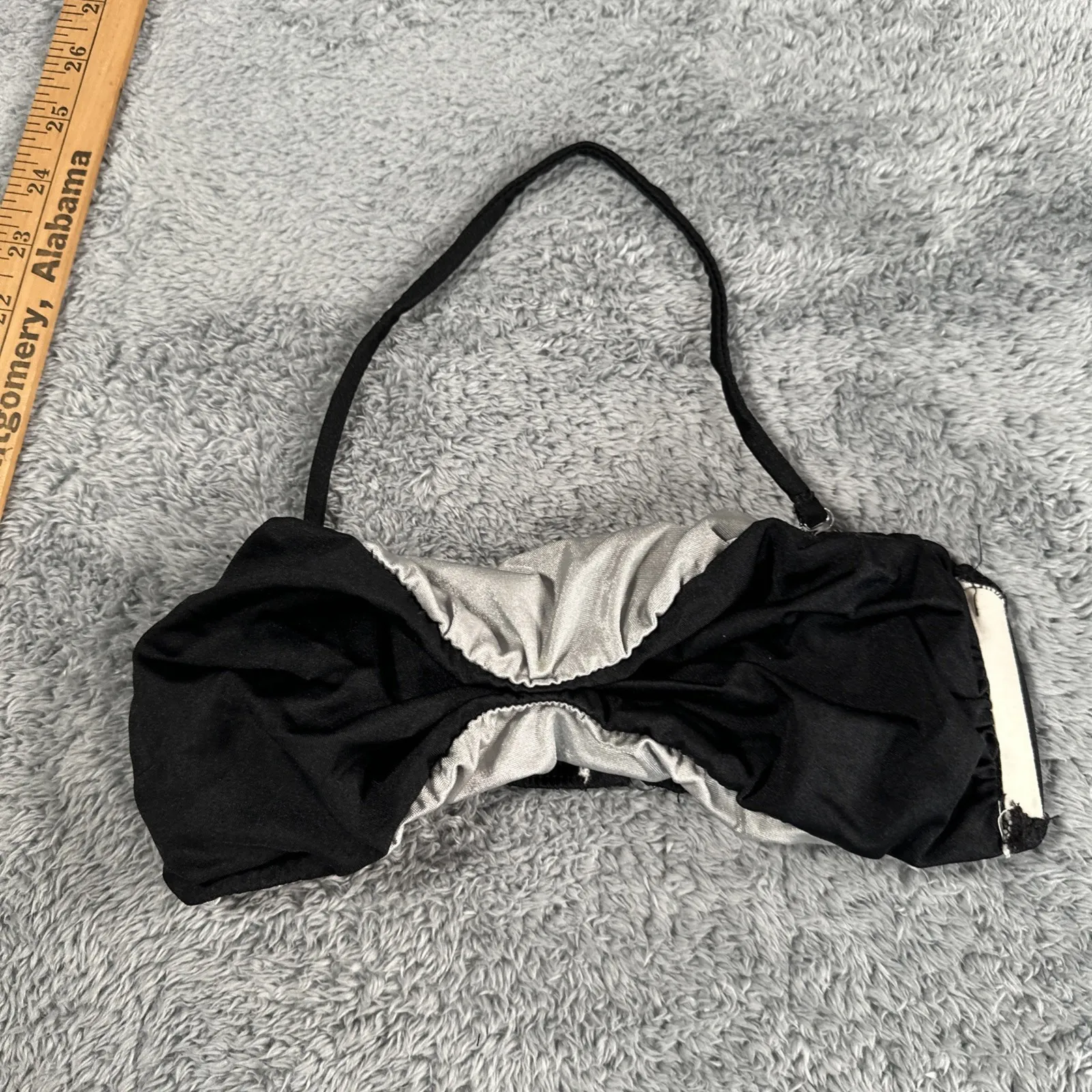 Vintage 1980s Dunk•Is Swimsuit Skimpy Strappy Sexy Medium SZ 9 Black USA - Image 10