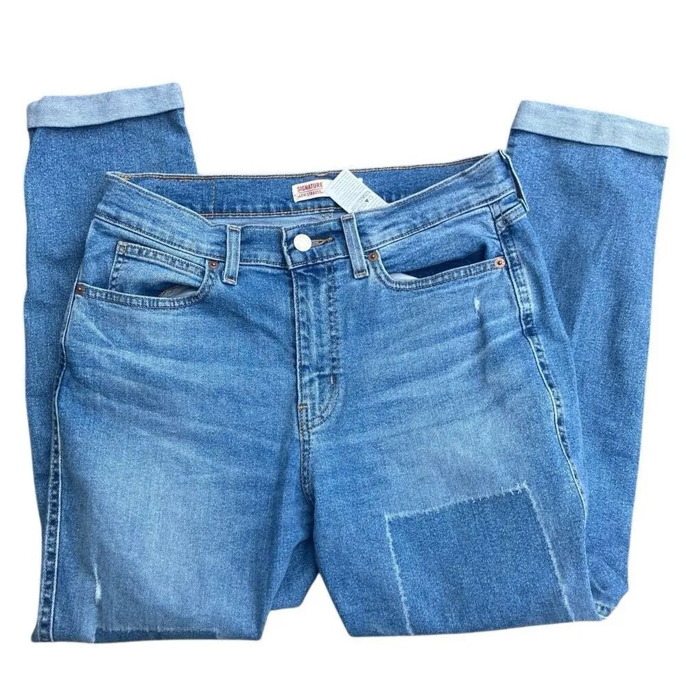 Levi’s signature “heritage boyfriend” medium wash cuffed jeans size 4/27 # 637 - Image 13