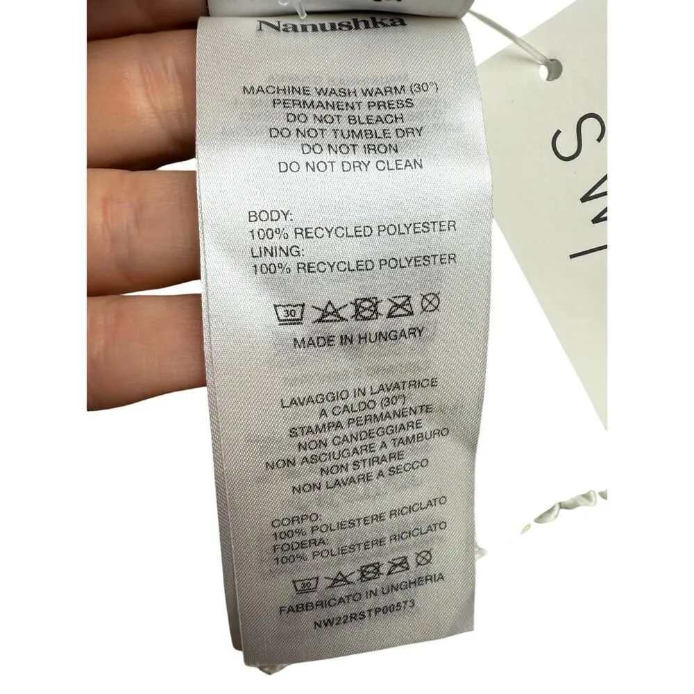 Nanushka Cadao Dribbled Ribbon Top in Ivory Champagne NWT Sz. S - Image 7