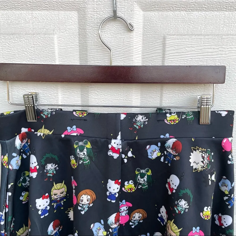 HOT TOPIC My Hero Academia x Hello Kitty Womens Suspender Skirt Size XL - Image 6