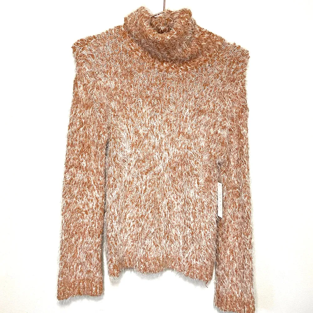 Abound Fuzzy Knit Turtleneck Sweater Tan Lion Marl Long Sleeve XXS NWT - Image 3