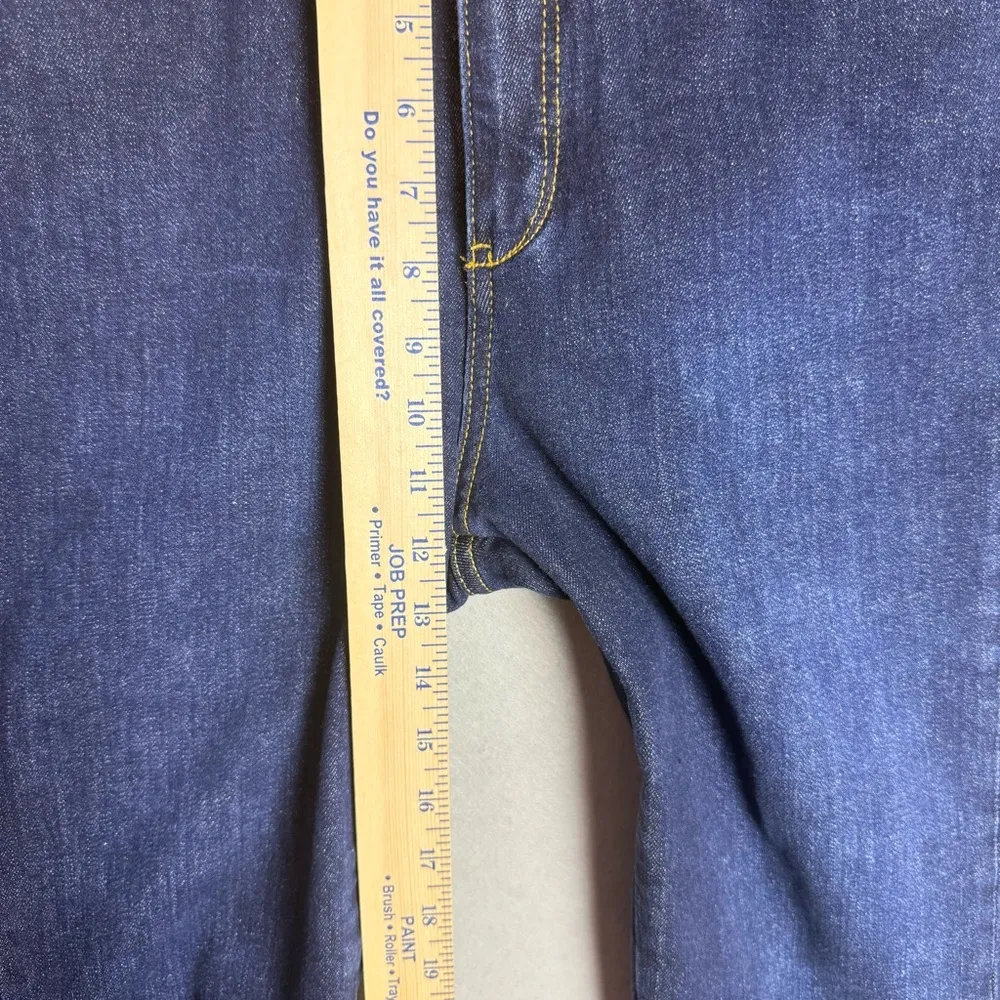 Pilcro Anthropologie Women's The Split Straight Leg Dark Wash Boot Cut Jeans 29 Blue - Image 11