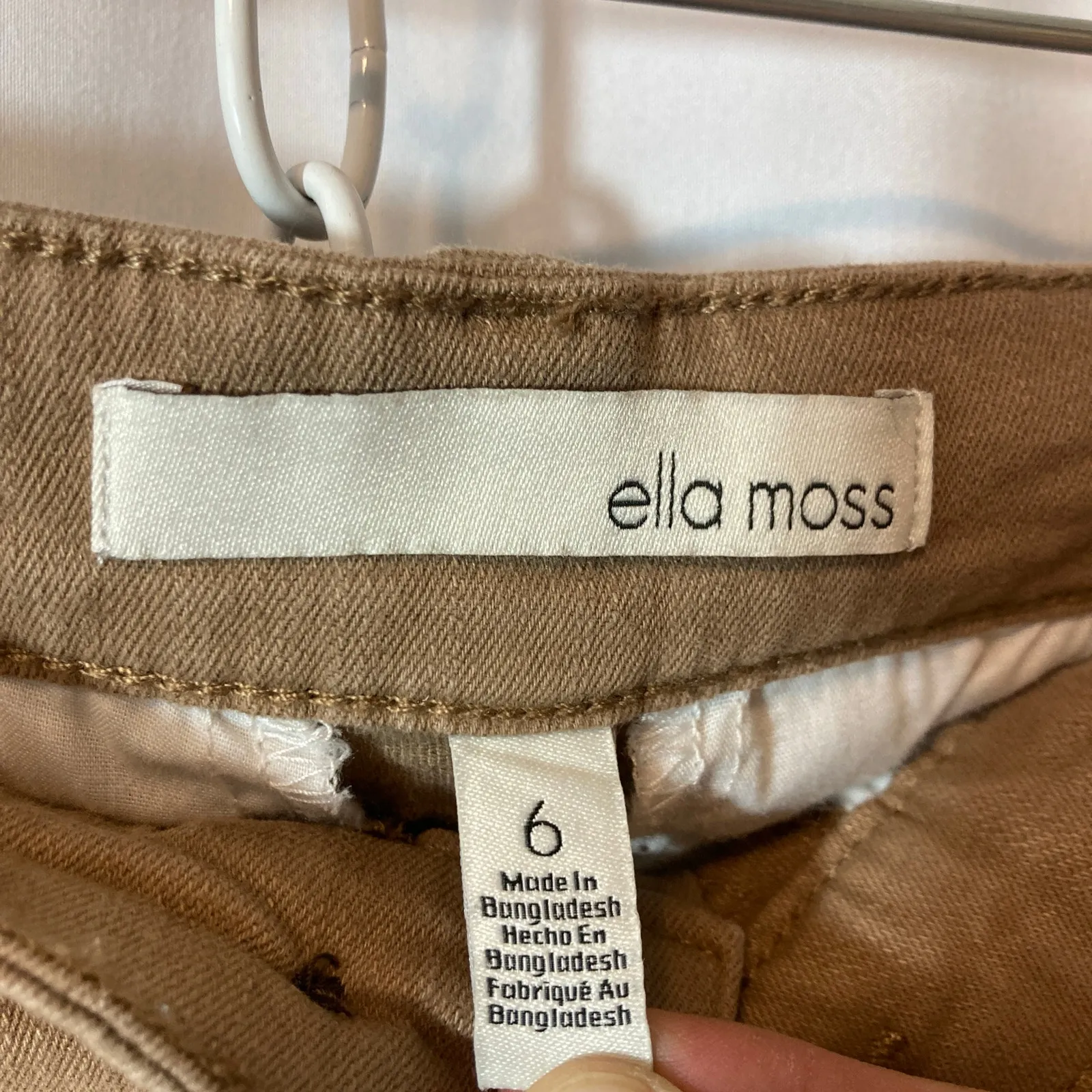Ella Moss Tan Brown Cropped Wide Leg Crop High Rise Trousers Slacks Pants - Image 6