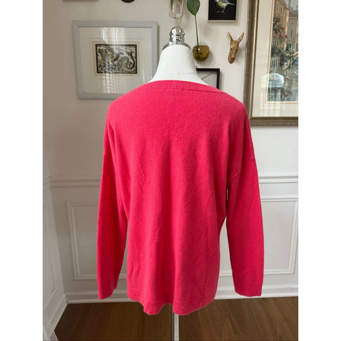 Eileen Fisher 100% Cashmere Tulip Pink Sweater XS - Image 6