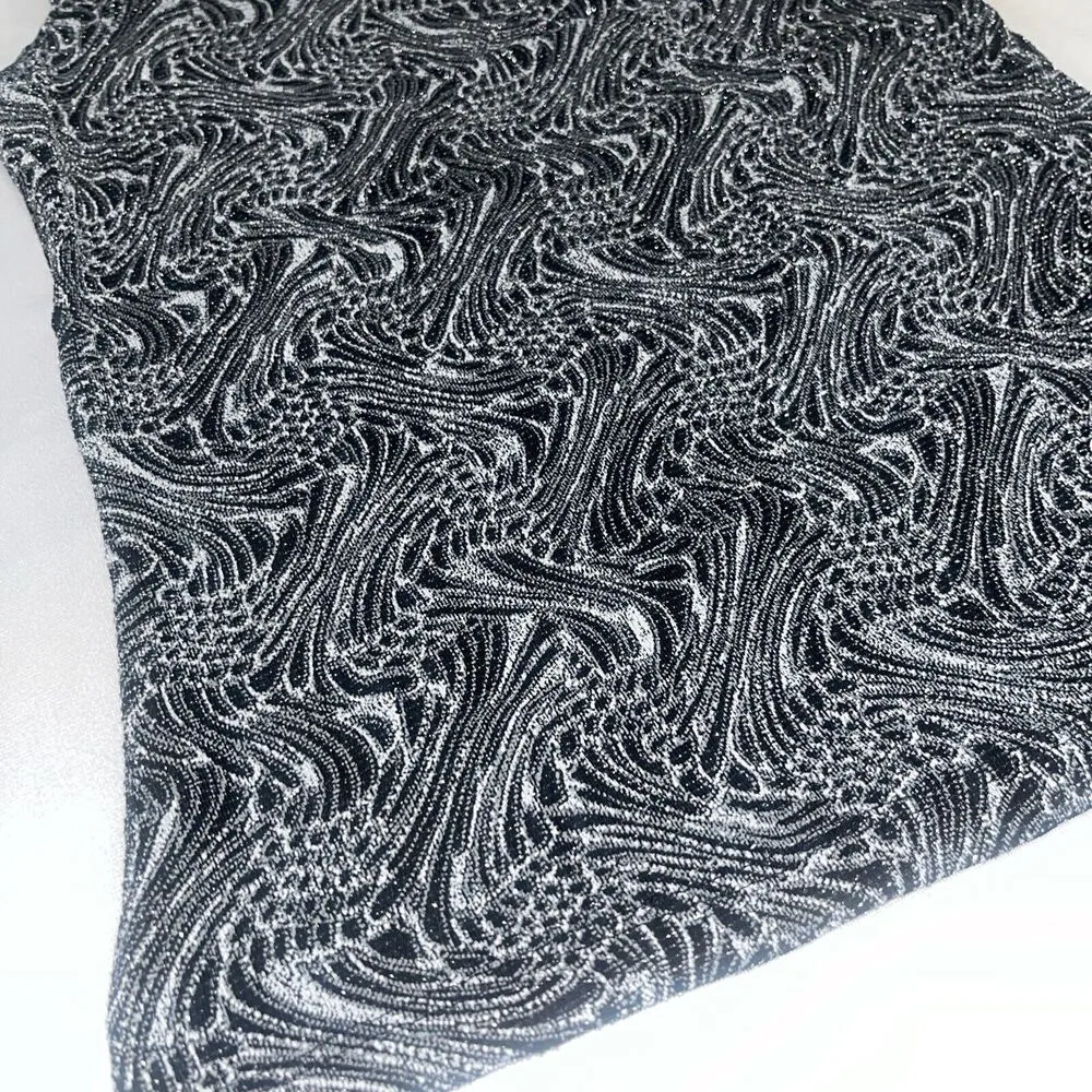 Y2K 90s Sparkle Glitter AGB Byer California Clubbing Stretchy Tank Top Small - Image 2