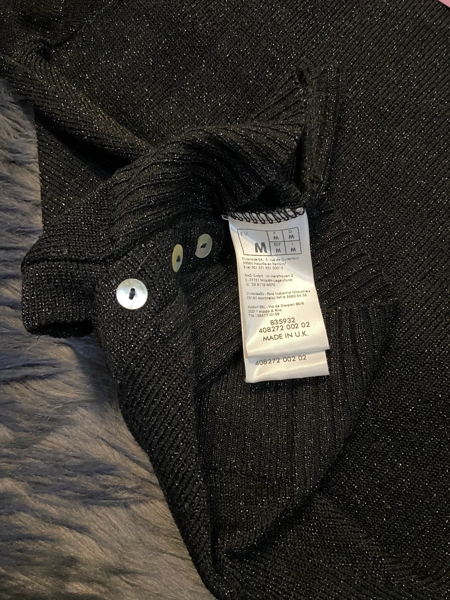 Vintage v neck button down bolero Cardigan Black Size M - Image 9