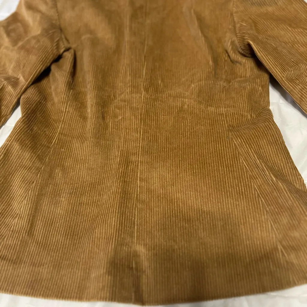 Brown Corduroy Women's Blazer Size M - Image 7