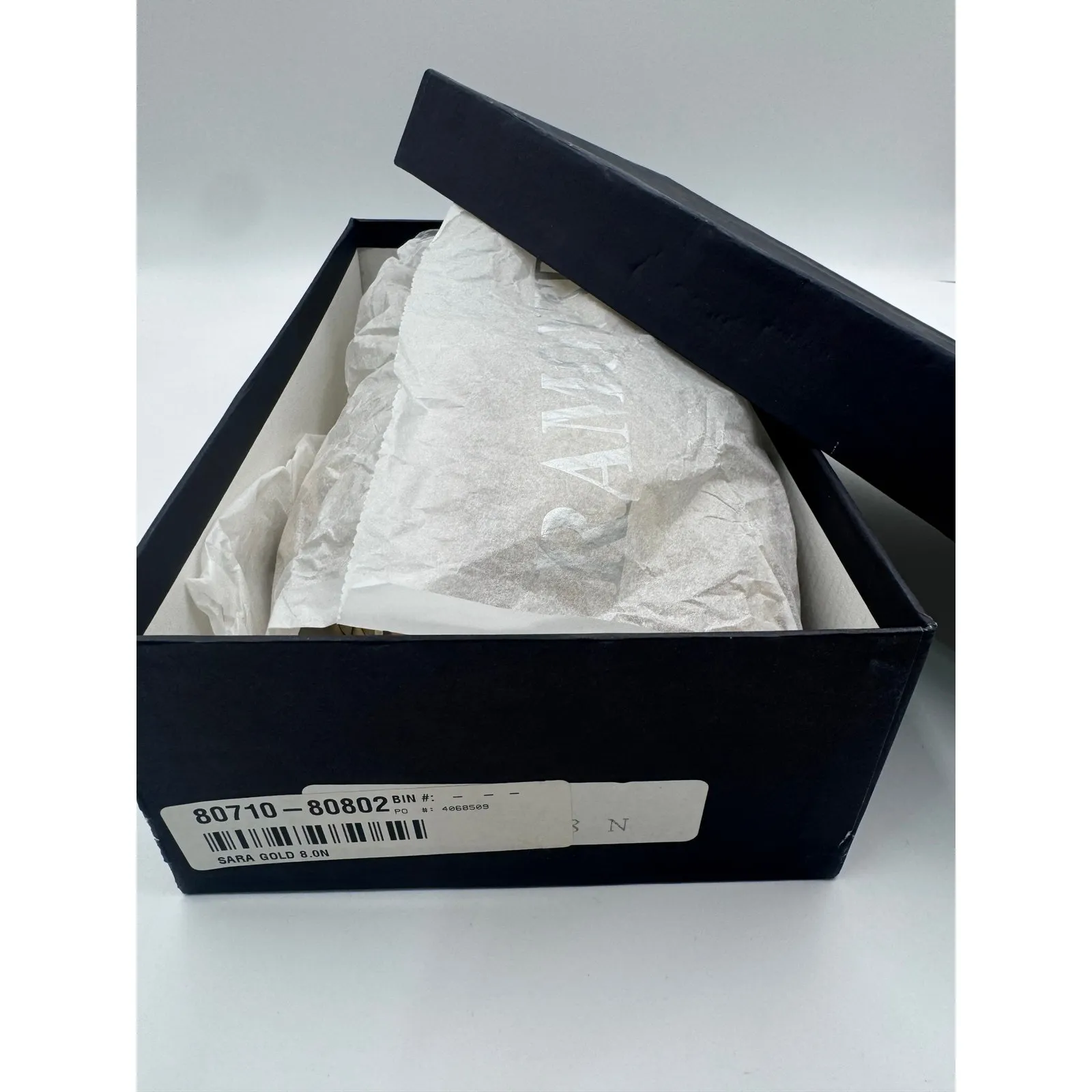 Vintage Ramon Tenza Gold‎ Leather Floral Slide Sandals Clear Strap 8N Spain Rare Gold Size 8 - Image 3