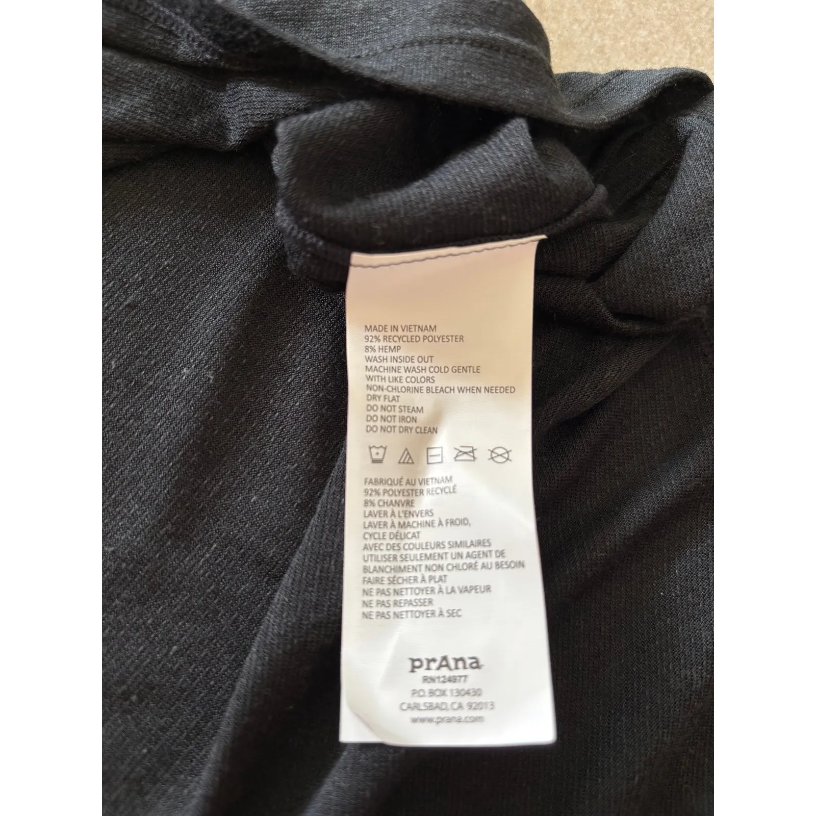 prAna Womens Medium Black Split Hem‎ High Neck Workout Tank Sporty Outdoors Gym - Image 6