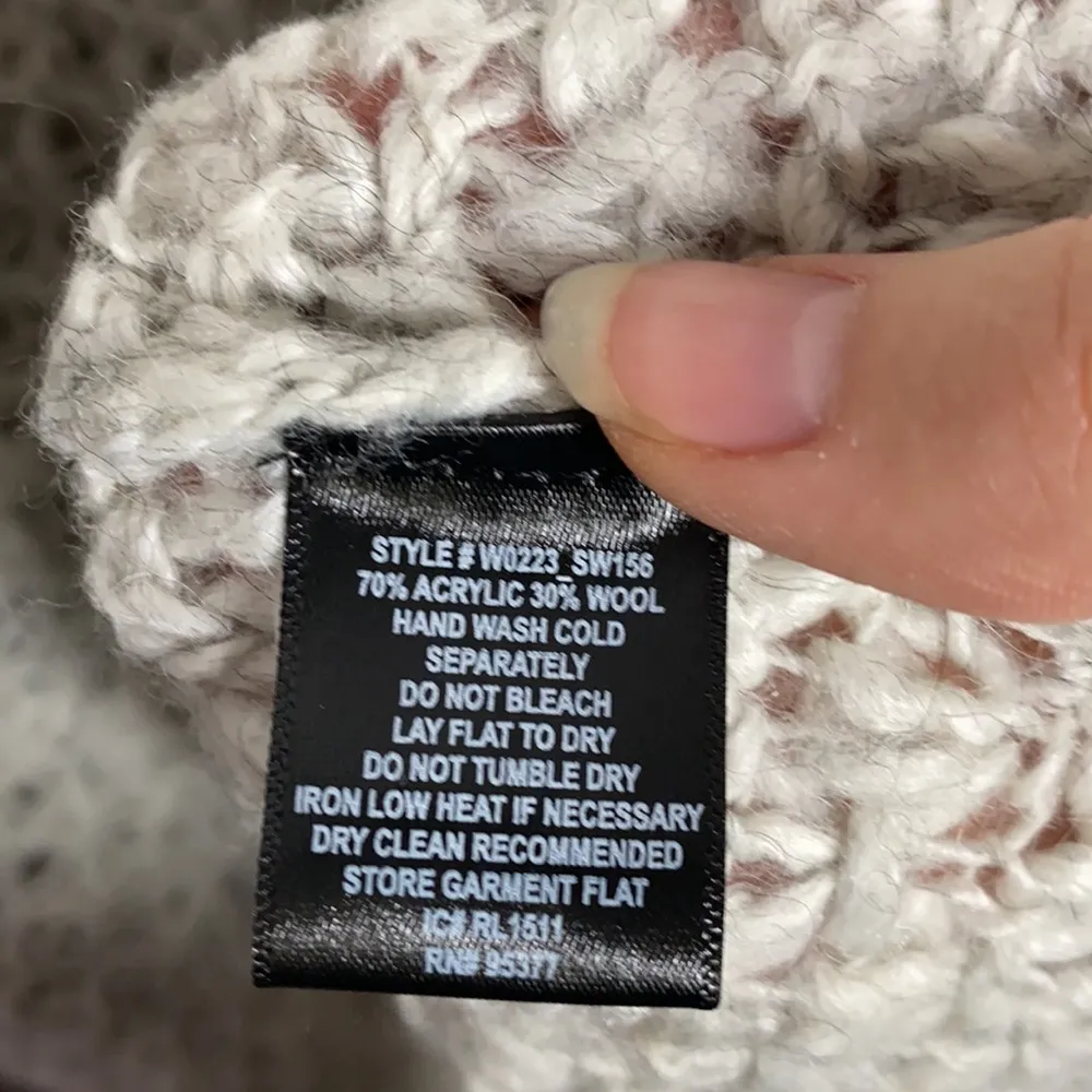 Sanctuary Wool Blend Cowl Tunic Sweater In light grey size M - Image 11