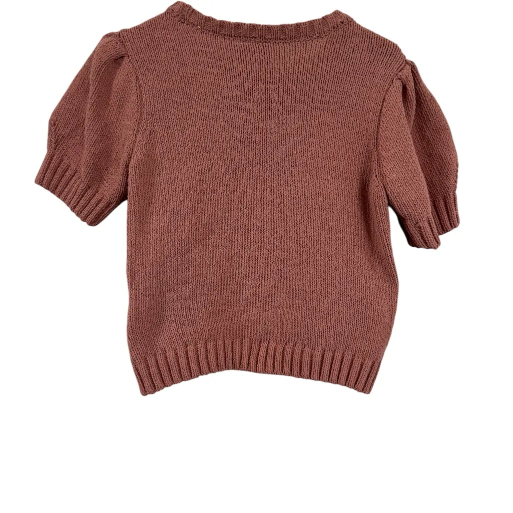 Joie Dusty Pink Floral Knit Sweater - Image 3