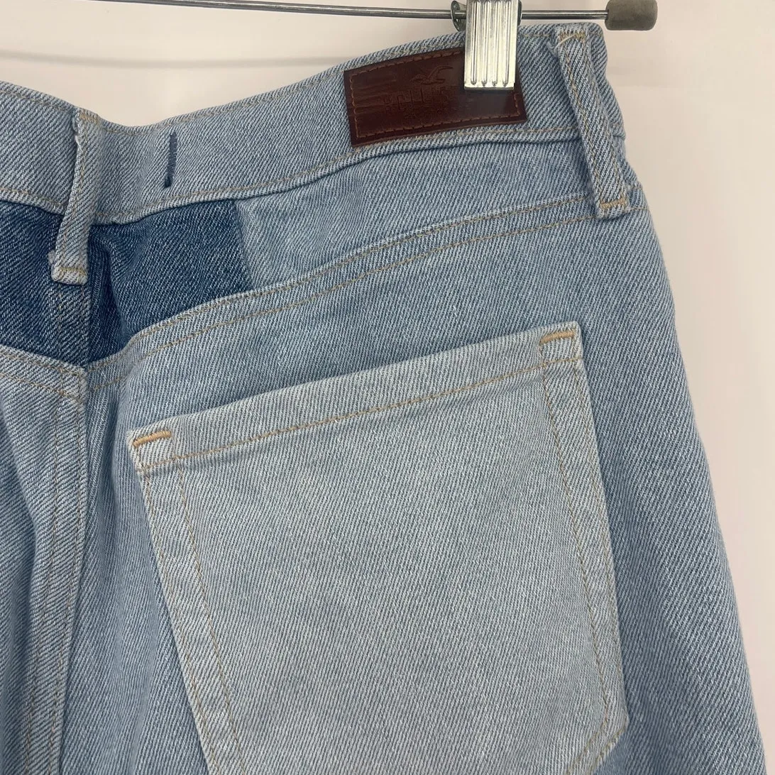 Y2K Hollister Patchwork Mom Jeans Sz 11R Ultra High Rise Indie Sleaze Festival - Image 8