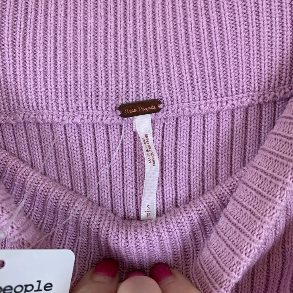 Free People  Purple Solid Gold Skirt - Image 5