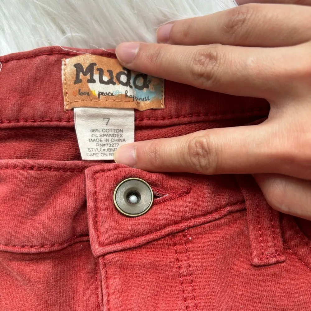 Mudd jeggings, rusty orange/red, size 7 - Image 4