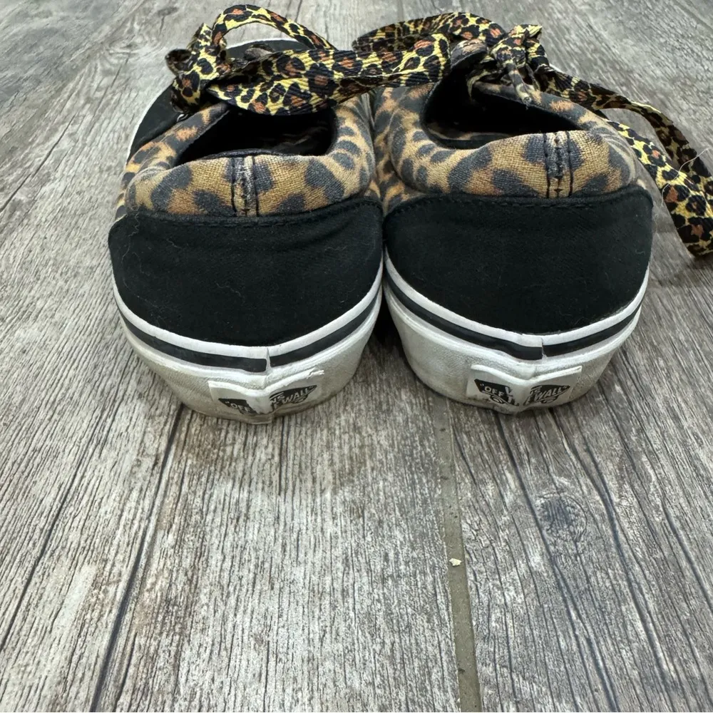 Vans Era Leopard Cheetah Print Black Low Pro Sneakers Women’s Size 6.5 Men’s 5 - Image 3