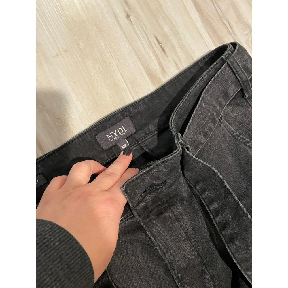 NYDJ Not your daughters jeans Marilyn Straight jeans with belt dark wash 10P - Image 5