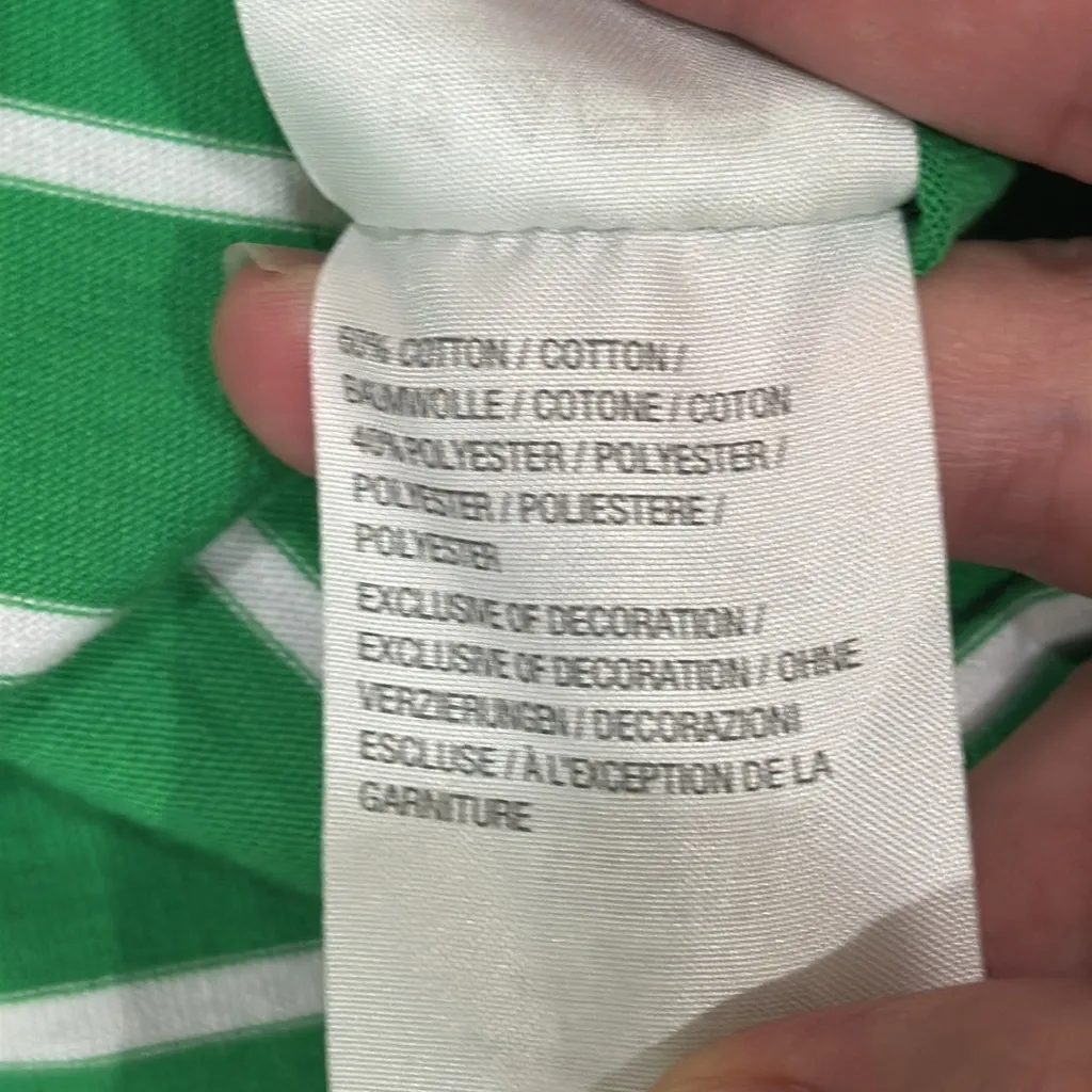 Bob Mackie Wearable Art T-shirt Striped Embroidered Floral Top Size S - Image 10