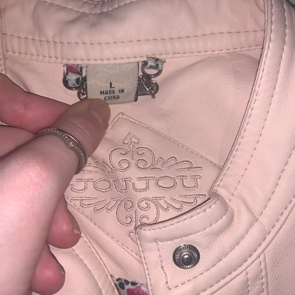 Joujou light pink faux leather jacket large - Image 3