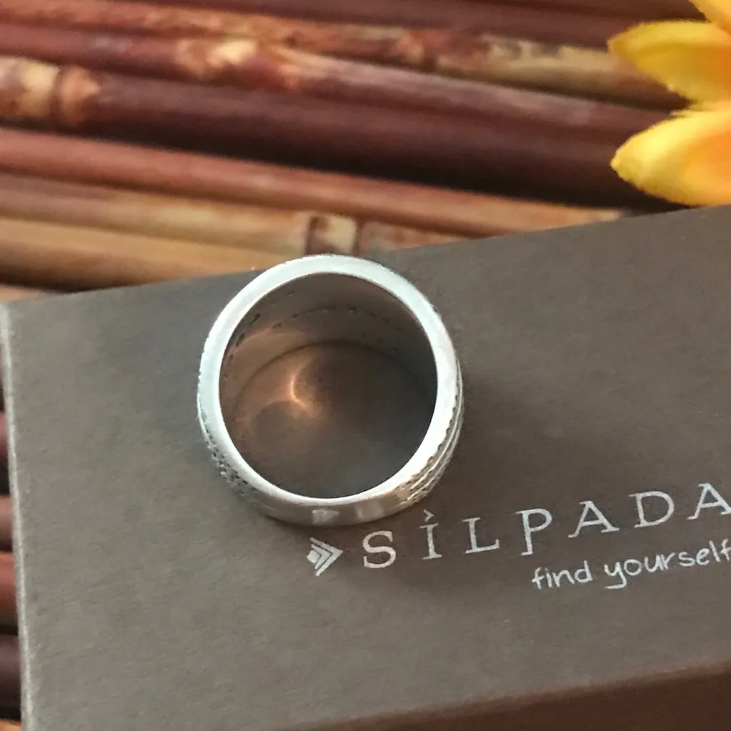 Silpada Sterling Silver Organically Ring zirconia - Image 4