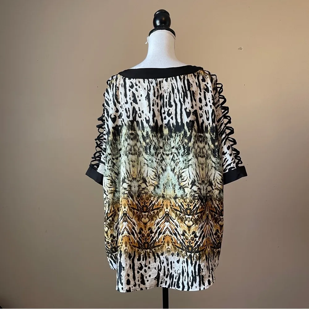 Unique spectrum  | Animal Print Blouse Sz 3X - Image 6