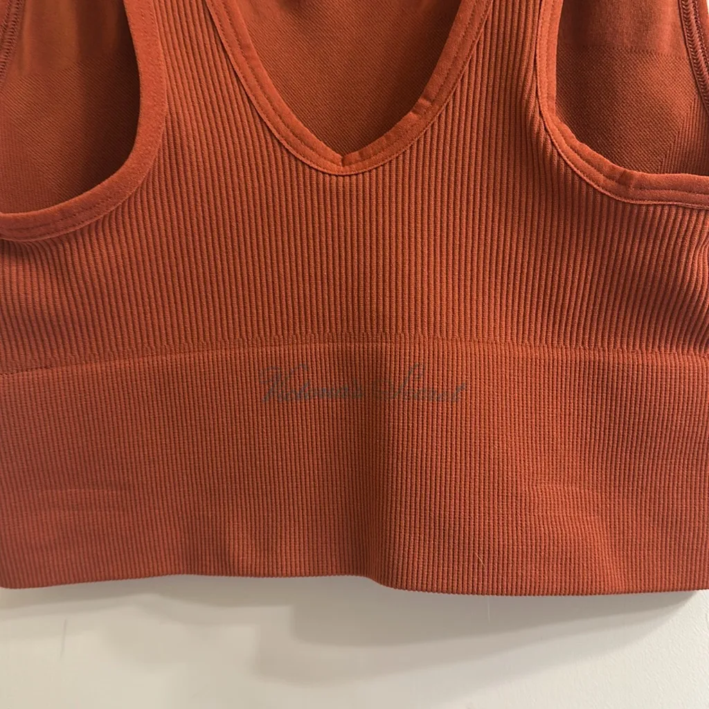 Victoria’s Secret Longline Seamless Sports Bra NEW Burnt Orange XS - Image 9