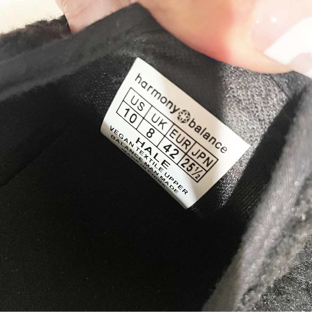 Harmony Balance Size 10 Hale Black Sherpa Fleece Slip On‎ Low Top Sneaker Shoes - Image 7