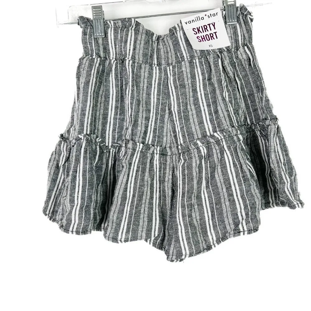 NWT Vanilla Star Striped Skirty Short High Rise Size XS X-Small NEW - Image 9