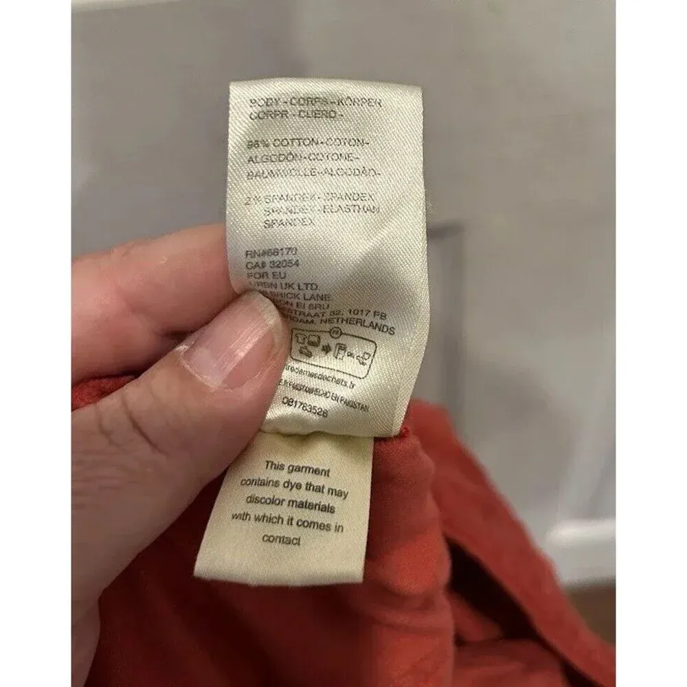 Free People We The Free In My Feelings Mid Rise‎ Crop Boot Velvet Red Size Large - Image 9