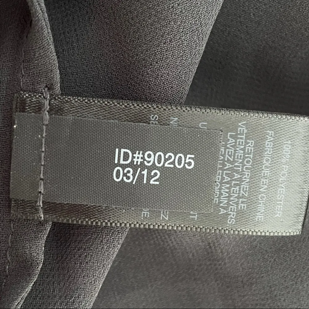 Express Sequin and Sheer Blouse Dark Gray Medium - Image 7