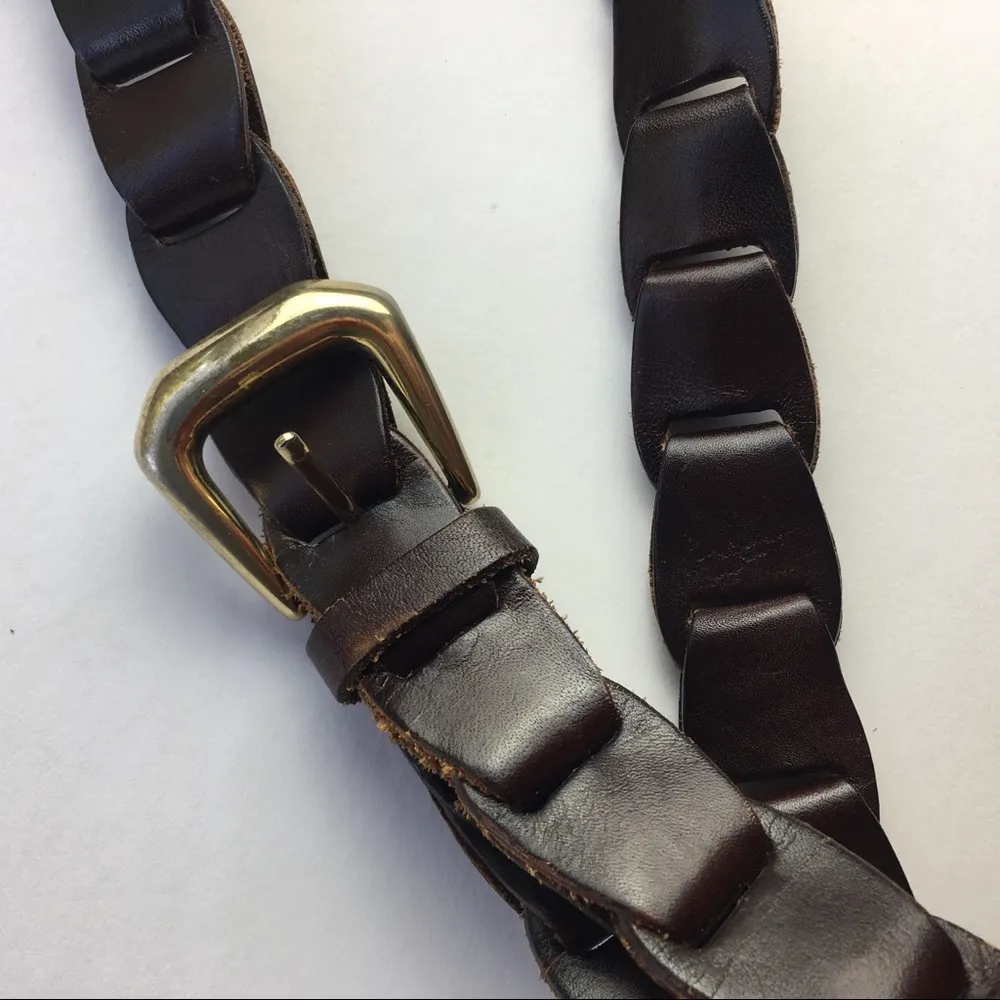 Genuine Leather Belt Brown - Image 3