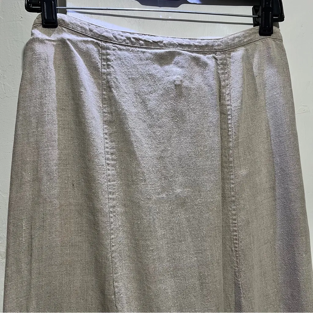 Lin N Laudry Maxi Skirt Linen in Natural color : Box TOY01: Tan Size undefined - Image 4