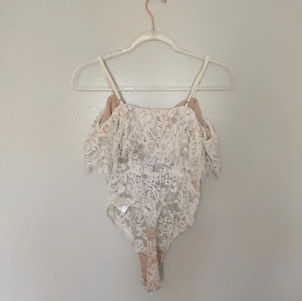 NBD x Naven Allie Bodysuit White Lace Sheer Revolve New Medium - Image 7