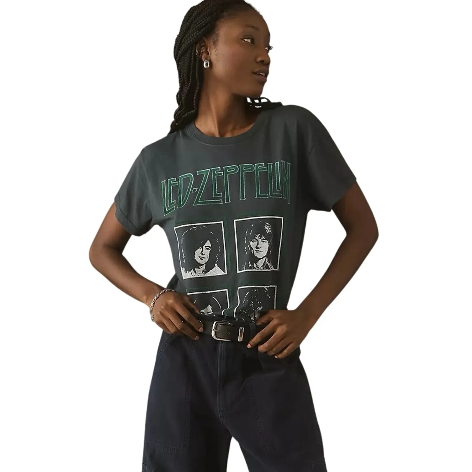 LETLUV Led Zeppelin Graphic Tee, Size XL / P2P 23” New w/o Tag MSRP $88 Black - Image 2