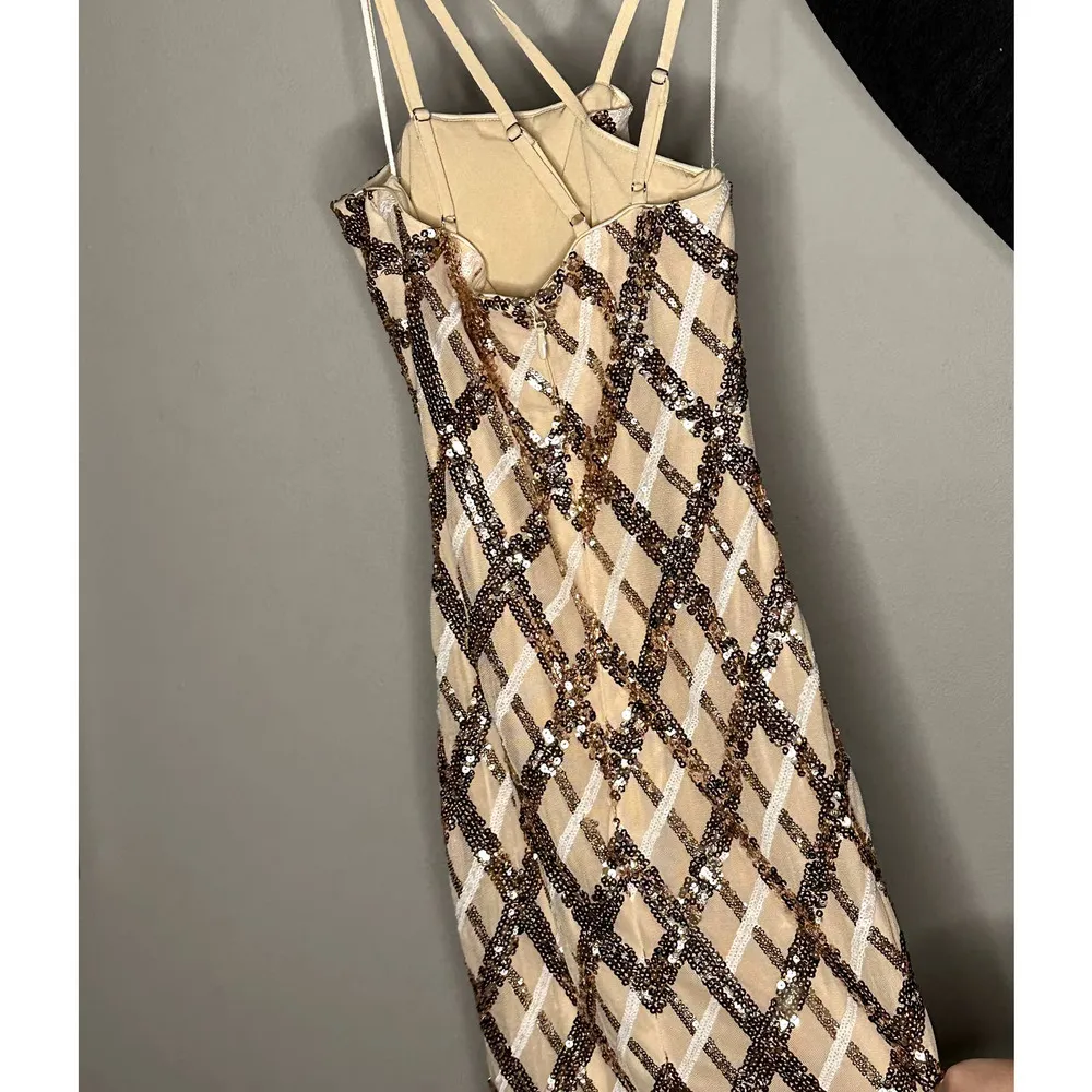 Dress The Population Sequin Bandage Style Multiple Strap Dress size Extra Small - Image 8