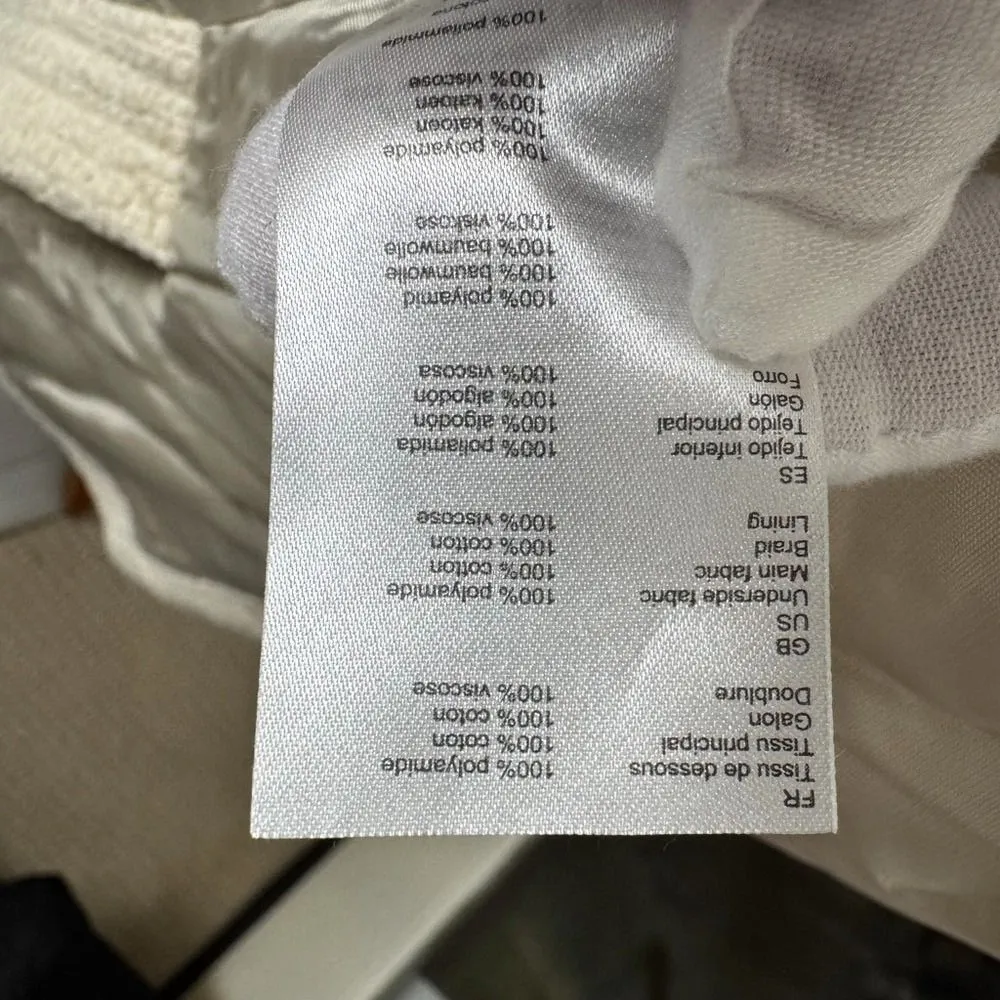 Maje Tweed Cream Ivory Blazer Classic Fringe Women S Career Old Money Scandigirl - Image 8