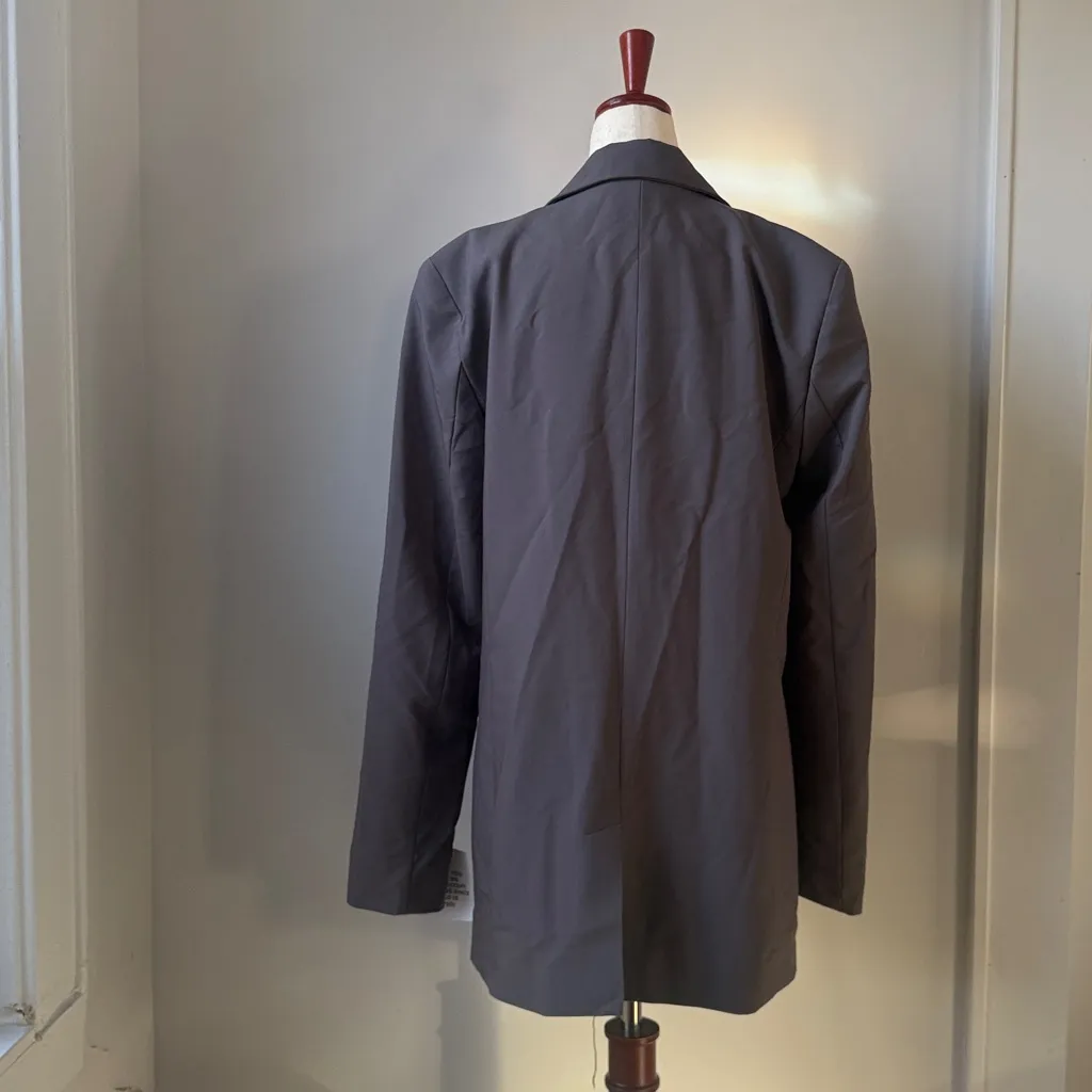 ASOS Charcoal Blazer Size 8 Tall Women’s tailored relaxed in slate gray - Image 3