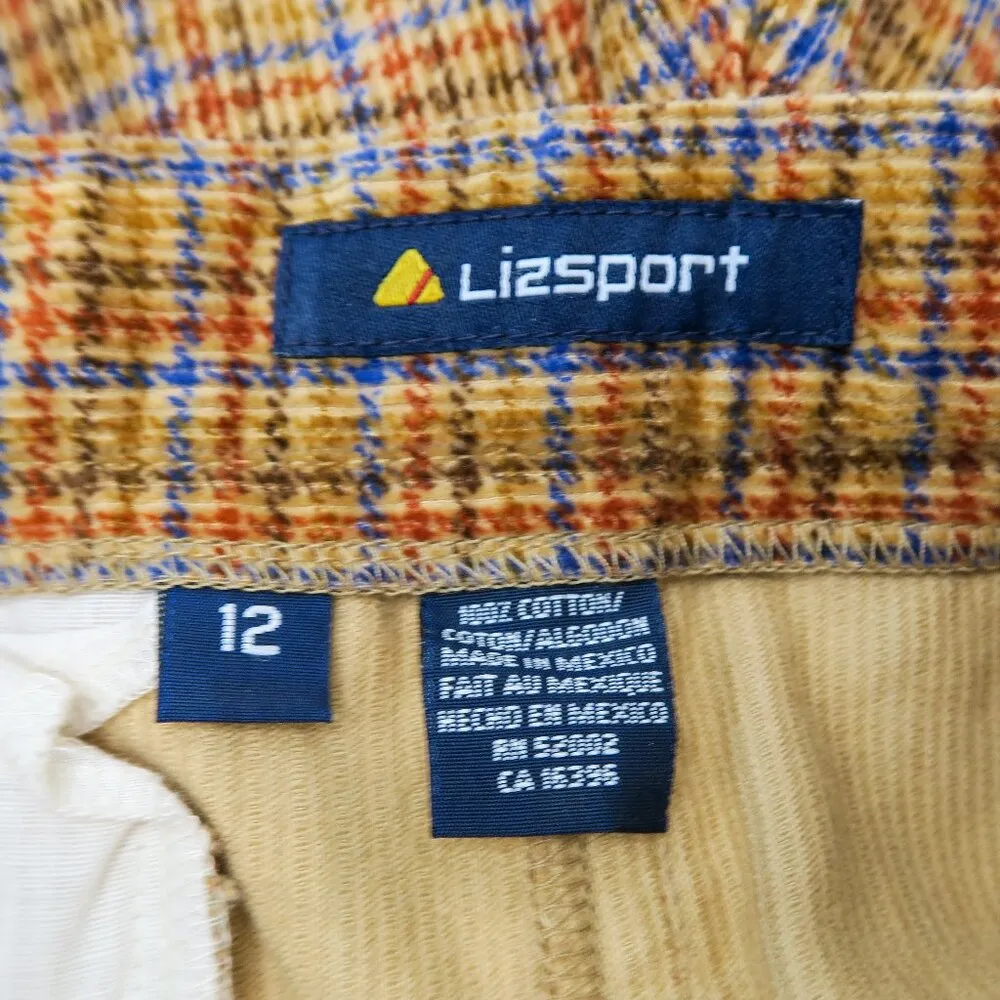 Vintage 80s Liz Sport Hip Haberdashery Plaid Corduroy Shorts - Image 10