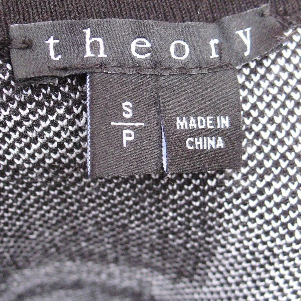 Theory Black White Knit Pull On Skirt - Image 9