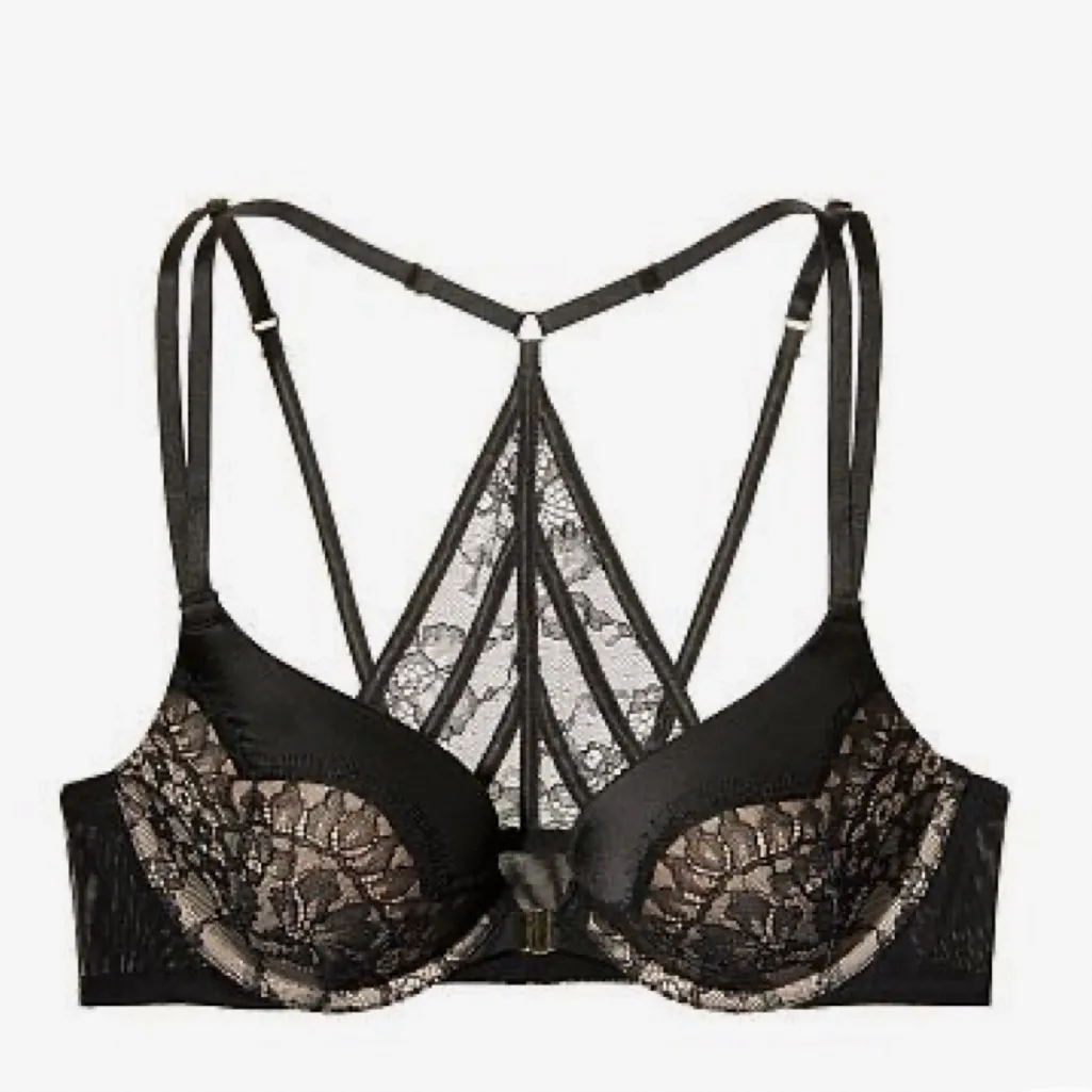 Victoria’s Secret Very Sexy Push-Up Black Lace Overlay Bra w/Lacy Strappy Back - Image 4