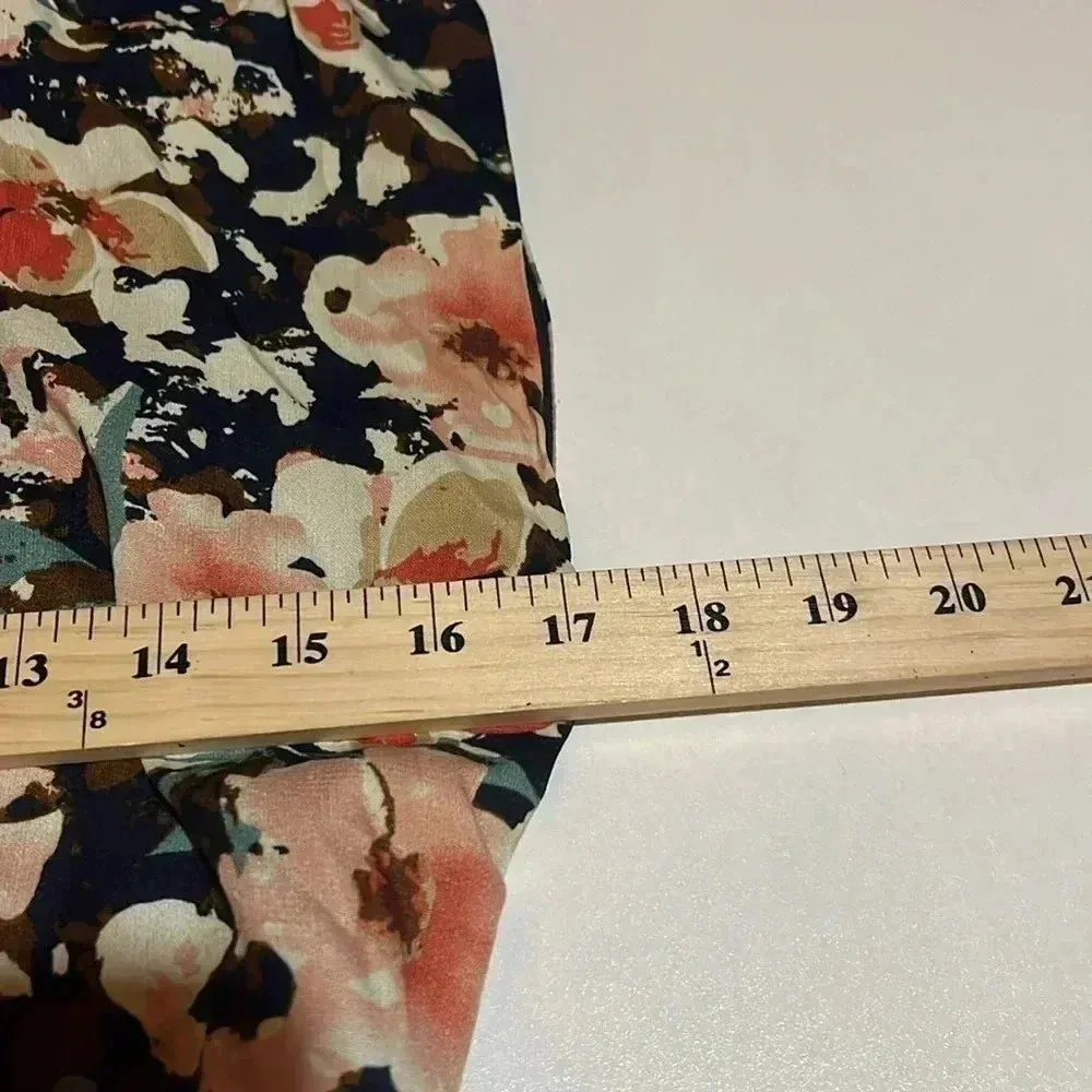 Ark & co navy floral elastic waist mini dress small - Image 9