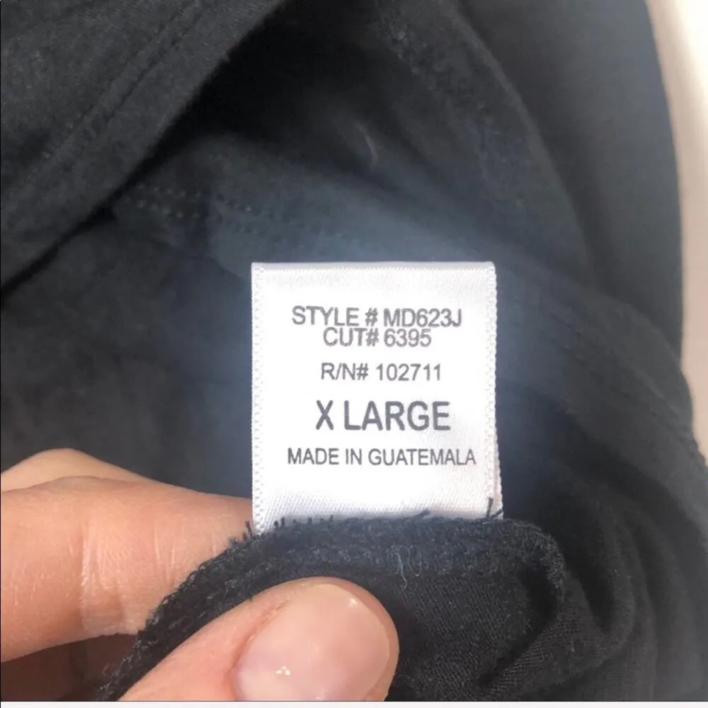 Gibson  Black ruched long sleeve knit dress XL - Image 6