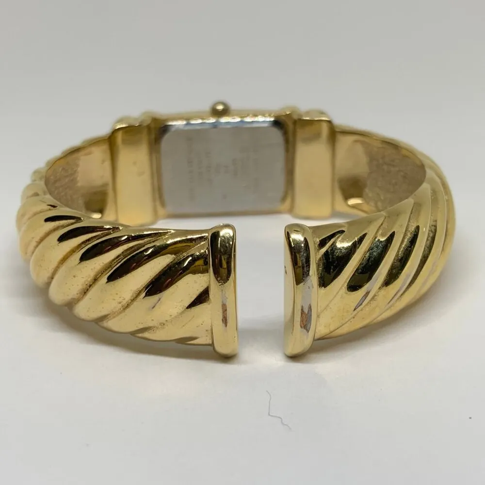 Gossip women watch 18mm quartz analog gold tone cuff bracelet size 6.5” running - Image 6