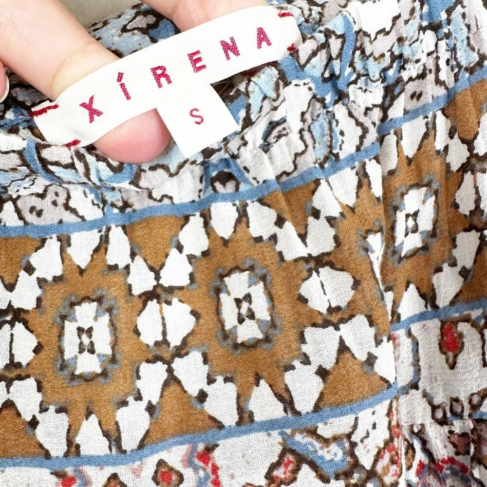 Xirena Pants Womens Small Printed Relaxed Peasant Boho Cottagecore Pockets - Image 6