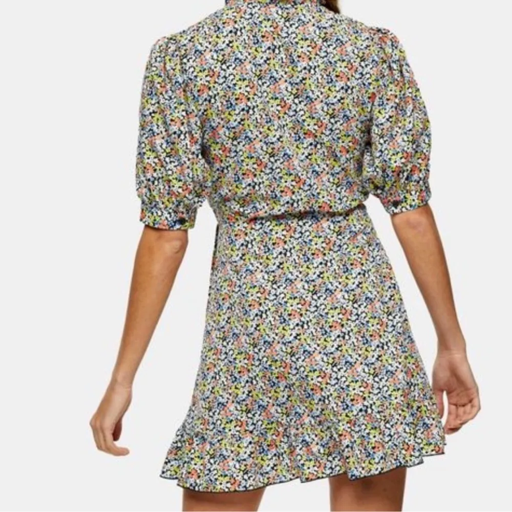 NWT Topshop Dainty Floral Midi Wrap Dress Size 14 - Image 7