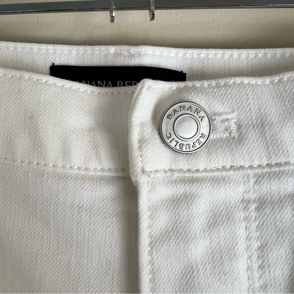 Banana Republic Premium Denim White Skinny Jeans Size 30 Ankle - Image 14