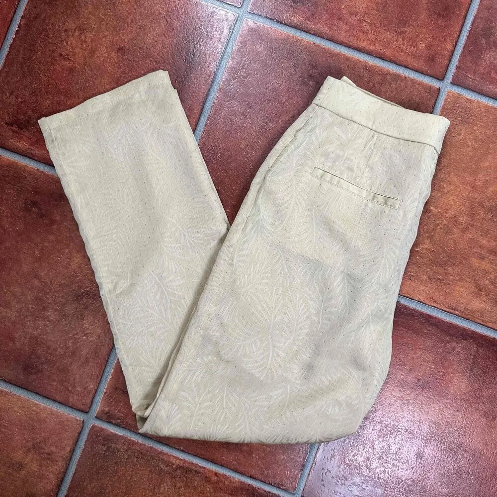 House Of Harlow 1960 X REVOLVE Beige Patterned Flat Front Pants Size US XS - Image 10