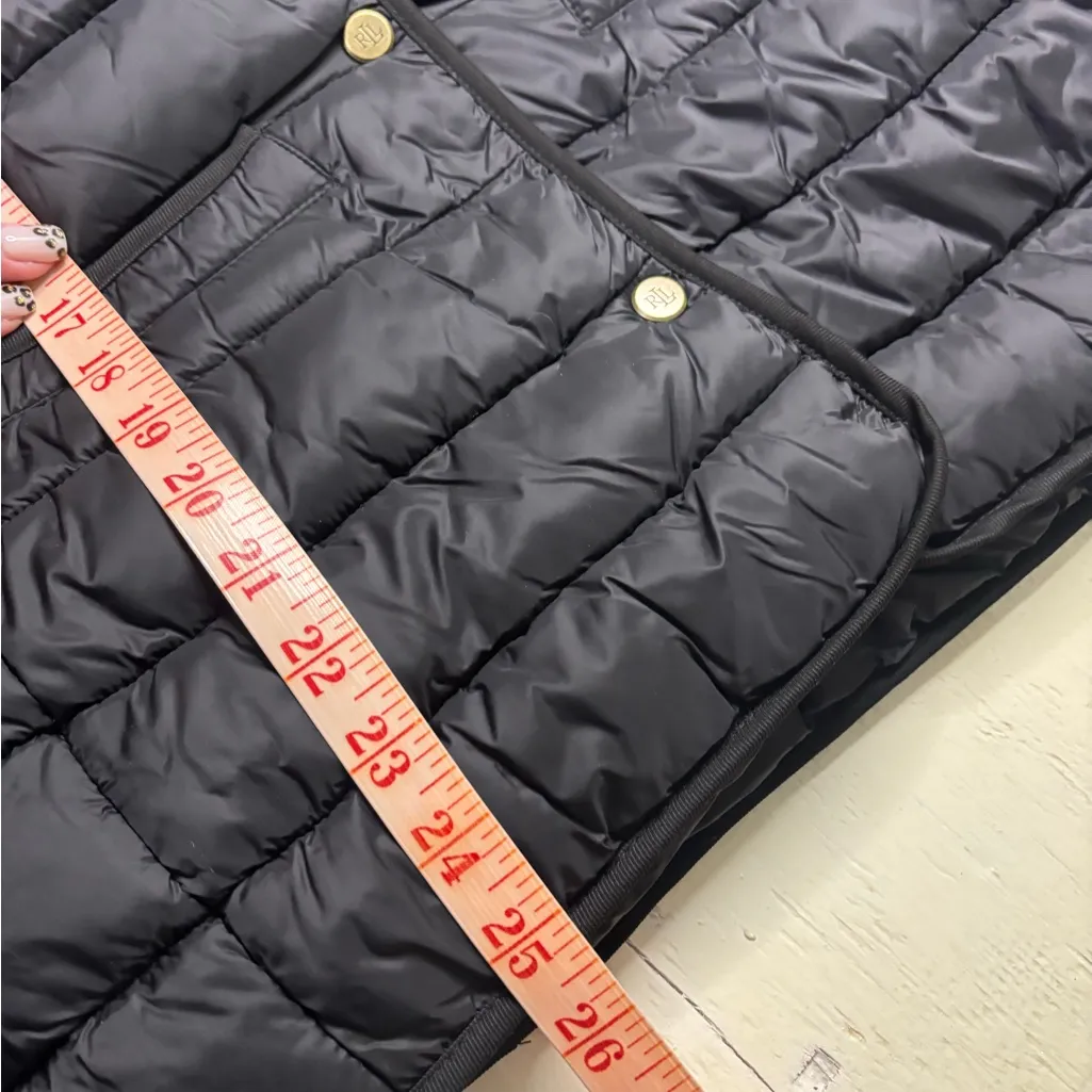 Ralph Lauren  LRL Size Large Packable Puffer Jacket Black Snap Up New Lightweight - Image 5