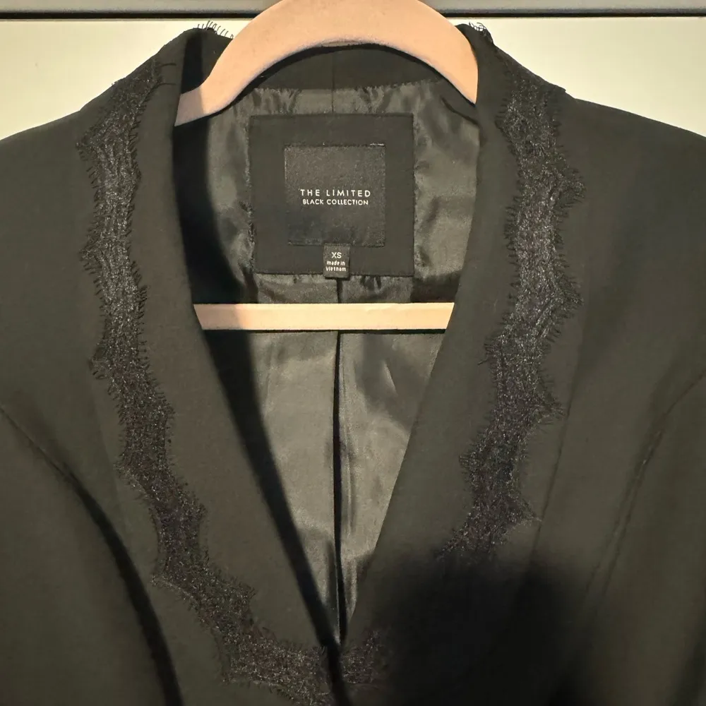 Black Collection Blazer lace collar Women’s Size XS - Image 2